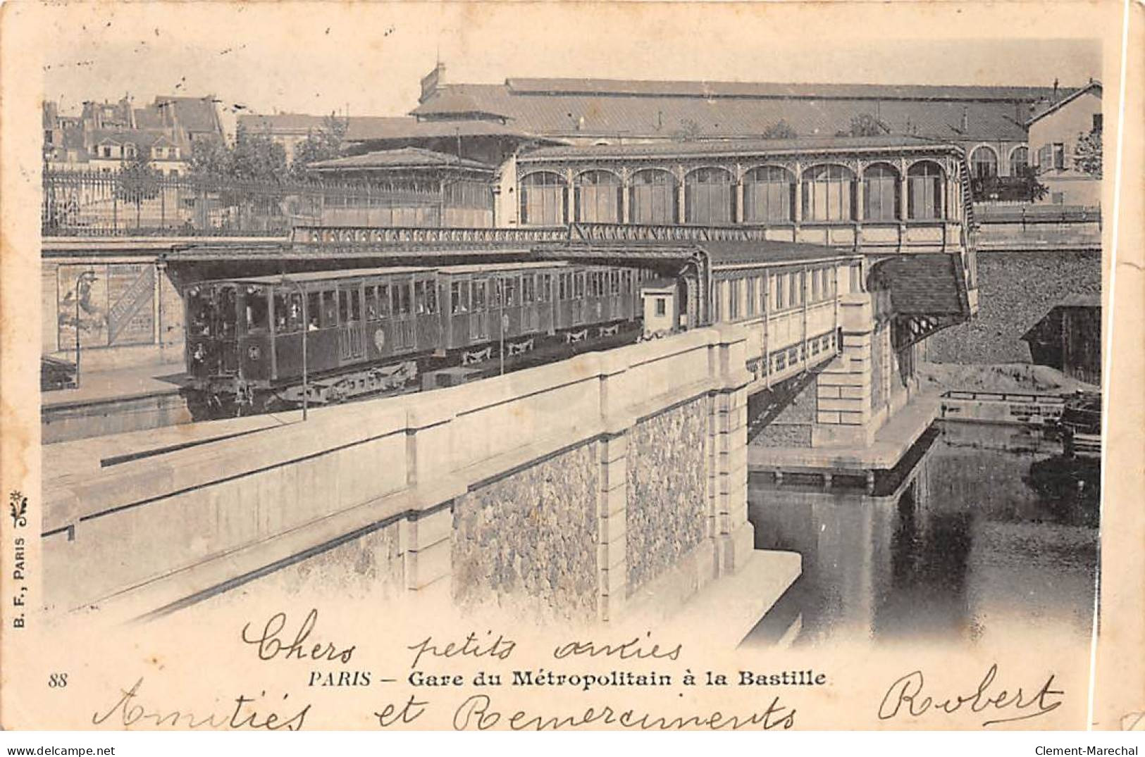 PARIS - Gare Du Métropolitain à La Bastille - Très Bon état - Nahverkehr, Oberirdisch
