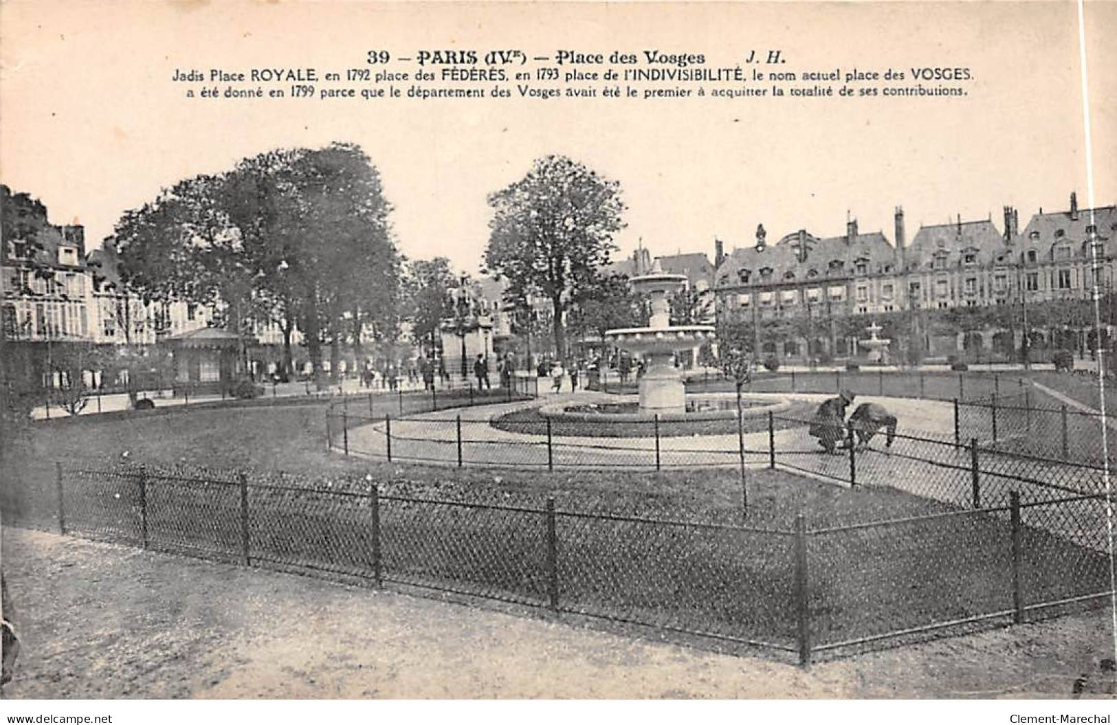 PARIS - Place Des Vosges - Très Bon état - Arrondissement: 04