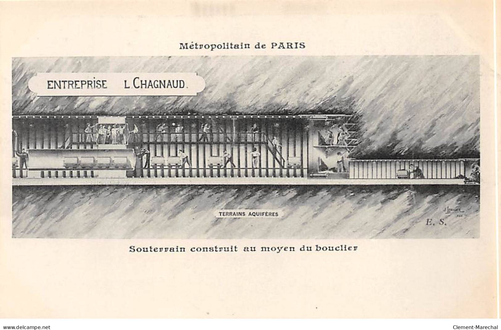 PARIS - Métropolitain De Paris - Entreprise L. Chagnaud - Très Bon état - Stations, Underground