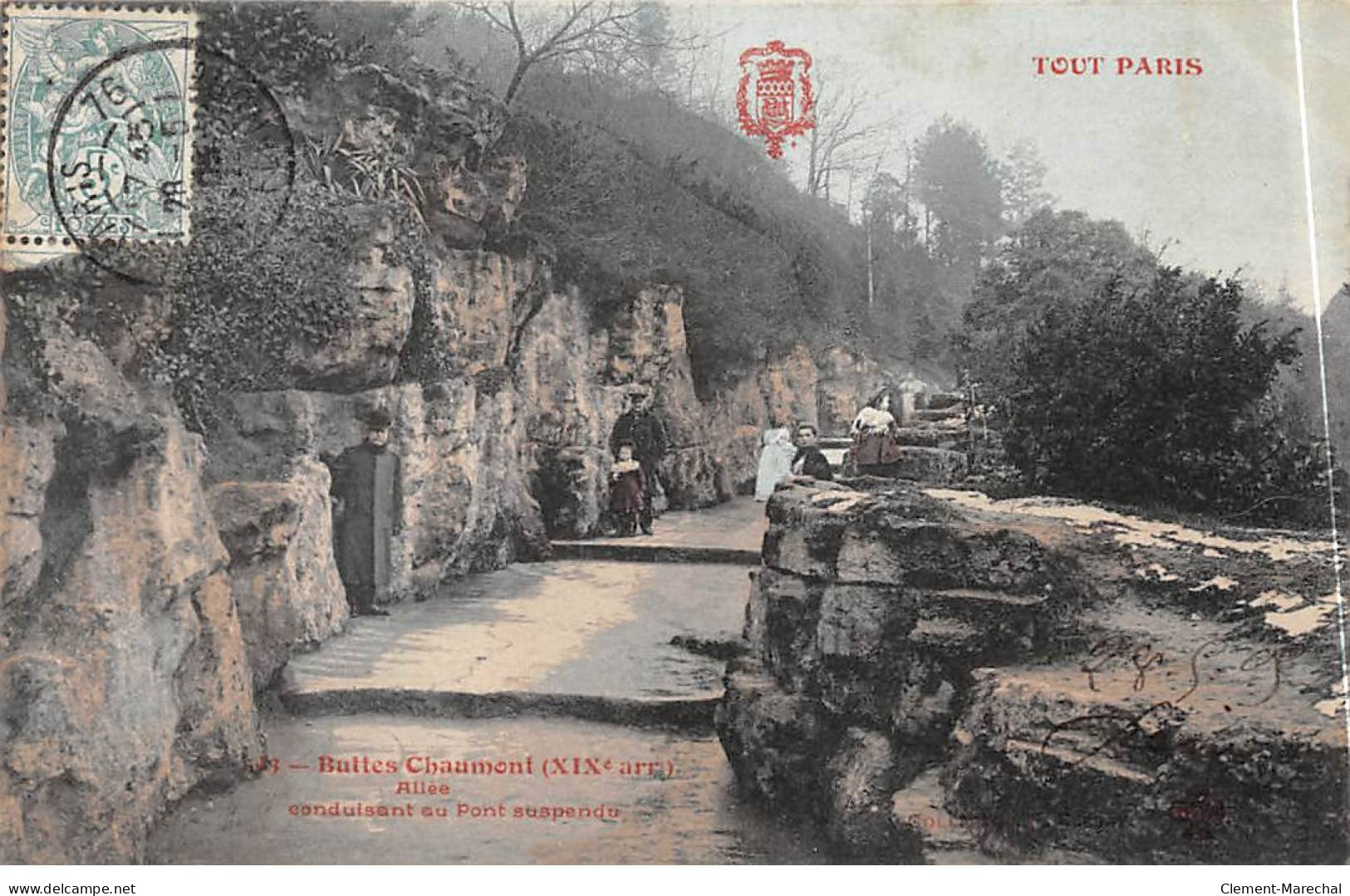 PARIS - Buttes Chaumont - Allée Conduisant Au Pont Suspendu - F. Fleury - Très Bon état - Arrondissement: 19