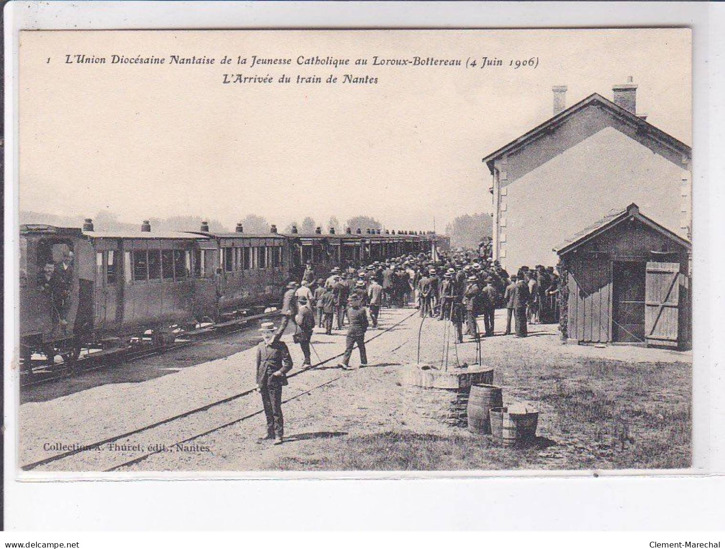 NANTES: L'union Diocésaine Nataise De La Jeunesse Catholique Au Loroux-bottereau, L'arrivée Du Train - Très Bon état - Nantes