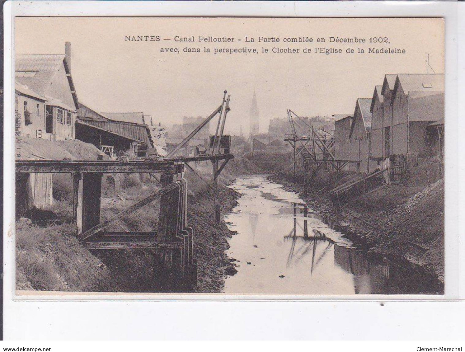 NANTES: Canal Pelloutier, La Partie Comblée En Décembre 1902 - Très Bon état - Nantes