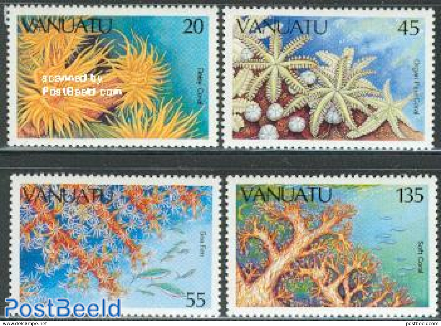 Vanuatu 1986 Marine Life, Corals 4v, Mint NH, Nature - Vanuatu (1980-...)