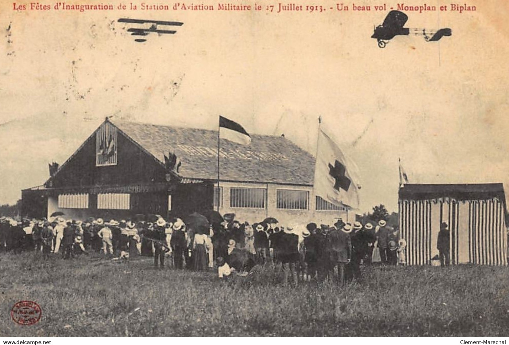 BRIENNE-le-CHATEAU : Les Fetes D'inauguration De La Station D'aviation Militaire 17 Juillet 1913 Un Beau Vol - Etat - Autres & Non Classés