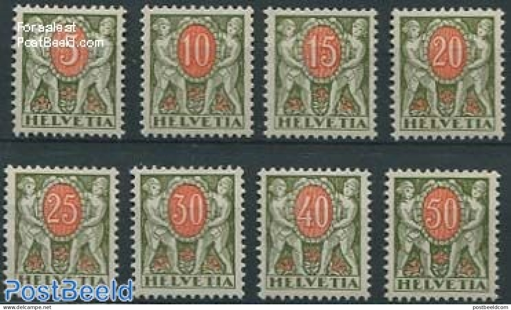 Switzerland 1924 Postage Due 8v, Smooth Gum, Unused (hinged) - Sonstige & Ohne Zuordnung