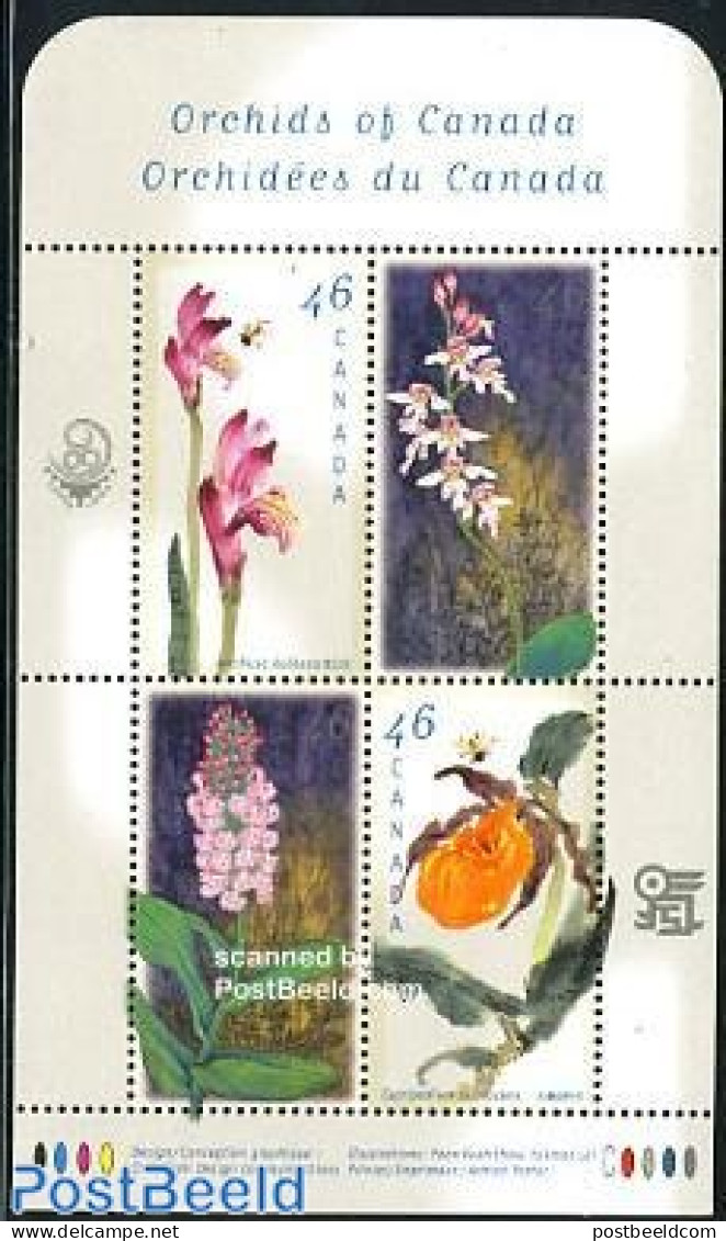 Canada 1999 China/orchids S/s, Mint NH, Nature - Flowers & Plants - Orchids - Philately - Nuevos