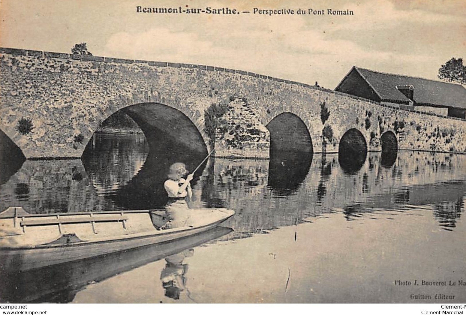 BEAUMONT-sur-SARTHE : Perspective Du Pont Romain - Tres Bon Etat - Beaumont Sur Sarthe