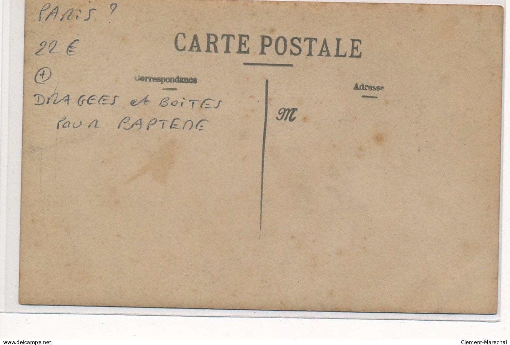 CARTE PHOTO A LOCALISER : Paris(?) Dragees Et Boites Pour Bapteme - Tres Bon Etat - Foto's