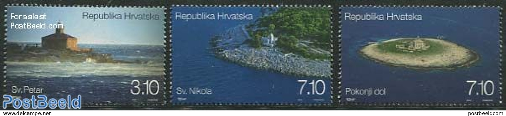 Croatia 2012 Lighthouses 3v, Mint NH, Various - Lighthouses & Safety At Sea - Phares
