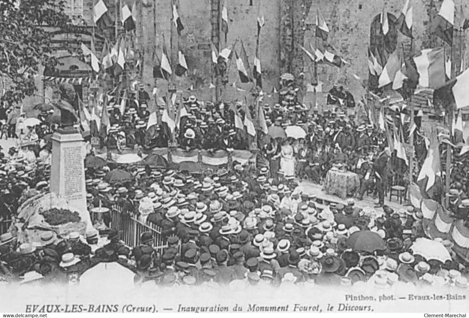 EVAUX LES BAINS : Inauguration Du Monument Fourot, Le Discours - Très Bon état - Evaux Les Bains