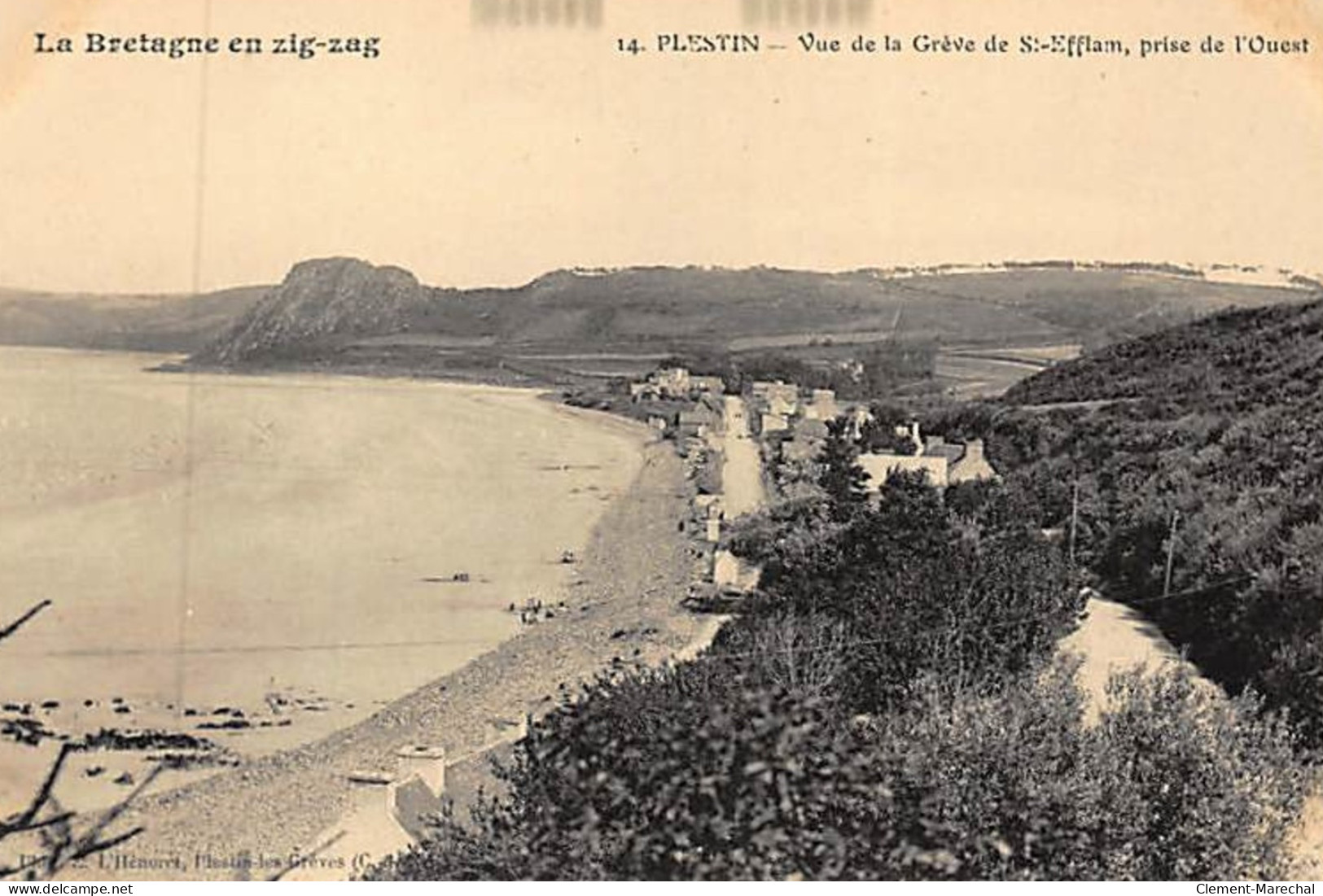 PLESTIN LES GREVES : Vue De La Grève De Saint Efflam Prise De L'Ouest (la Bretagne En Zig Zag) - Très Bon état - Plestin-les-Greves