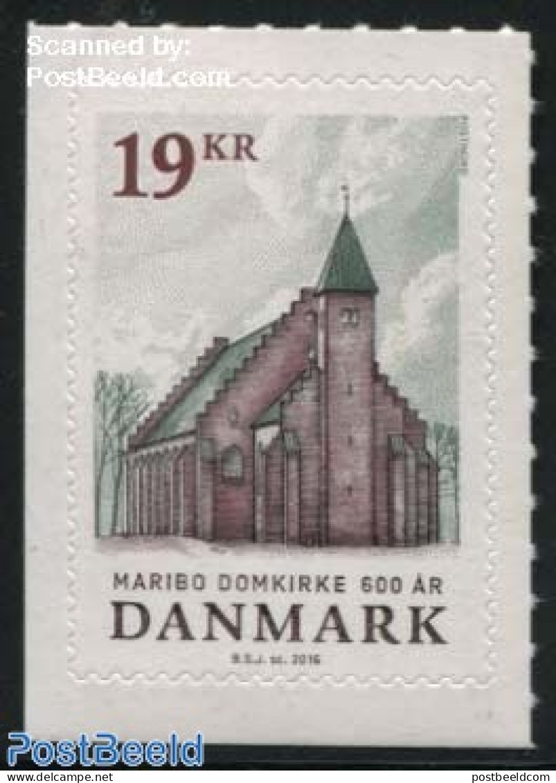 Denmark 2016 Maribo Cathedral 1v S-a, Mint NH, Religion - Churches, Temples, Mosques, Synagogues - Nuevos