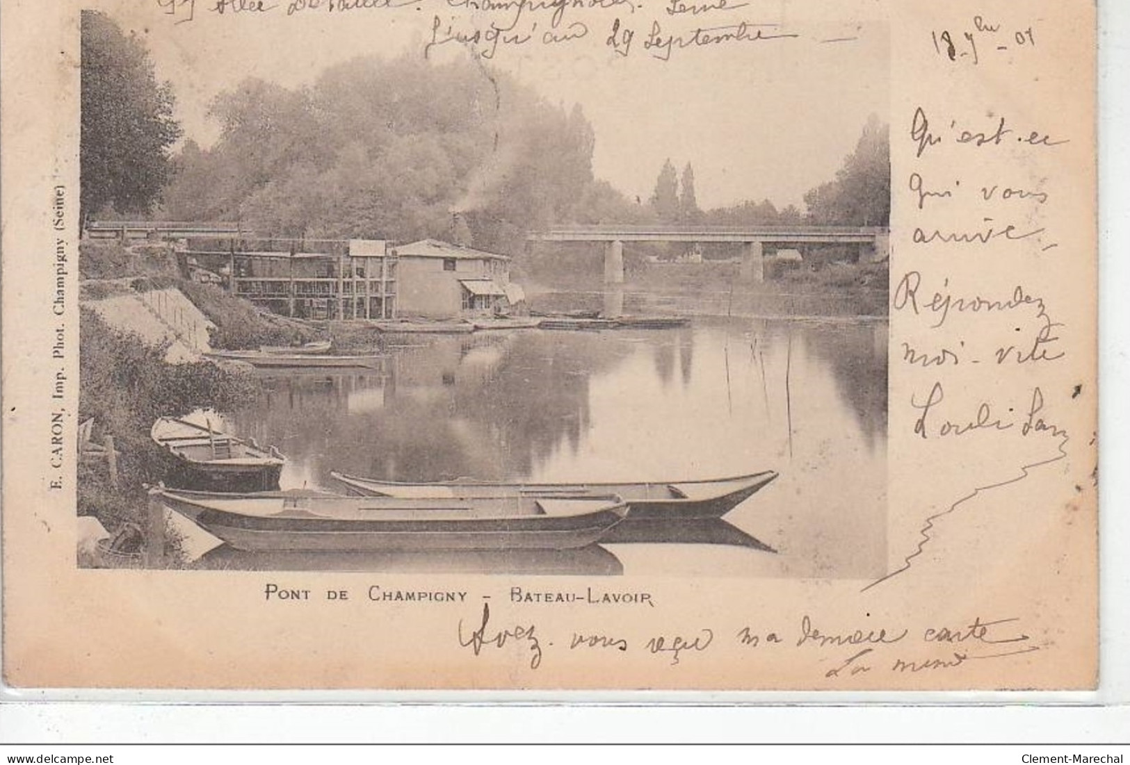 CHAMPIGNY - Pont De Champigny, Bateau-lavoir - Très Bon état - Champigny Sur Marne