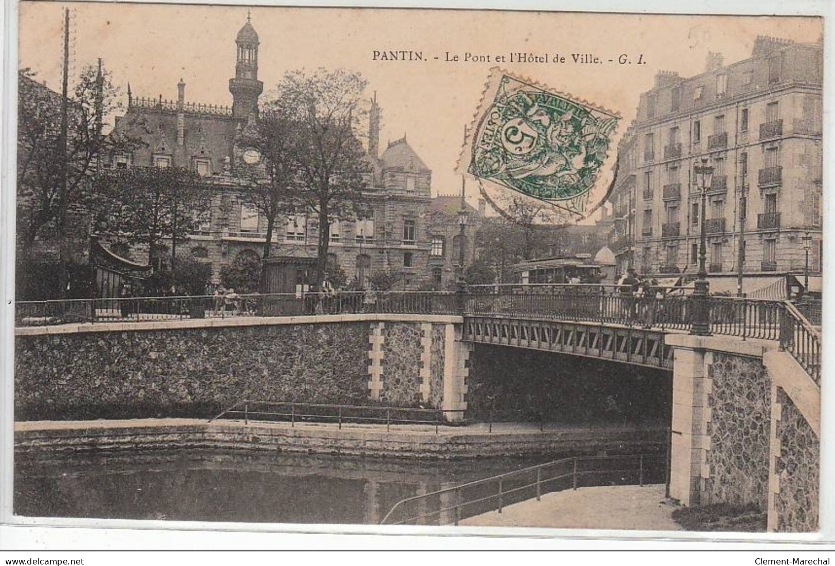 PANTIN - Le Pont De L'Hôtel De Ville - Très Bon état - Pantin