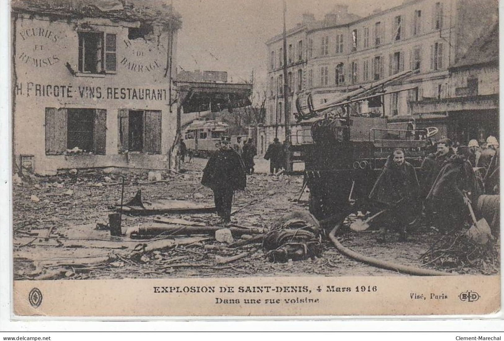 SAINT DENIS : Explosion De St Denis, 4 Mars 1916 - Dans Une Rue Voisine - Très Bon état - Saint Denis
