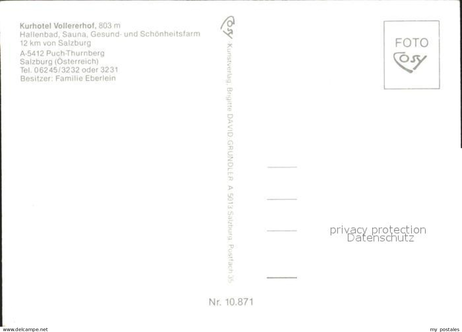 72179892 Puch Thurnberg Kurhotel Vollererhof  Puch Bei Hallein - Sonstige & Ohne Zuordnung