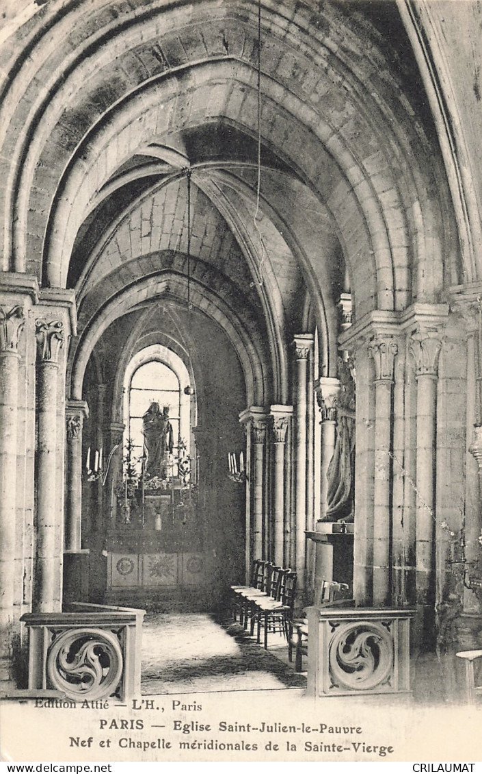 75-PARIS EGLISE SAINT JULIEN LE PAUVRE-N°T5319-G/0145 - Churches