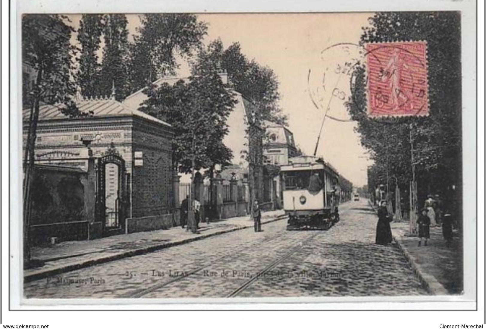 LES LILAS : Rue De Paris, Prise De La Villa Marianne - TRAMWAY - Très Bon état - Les Lilas