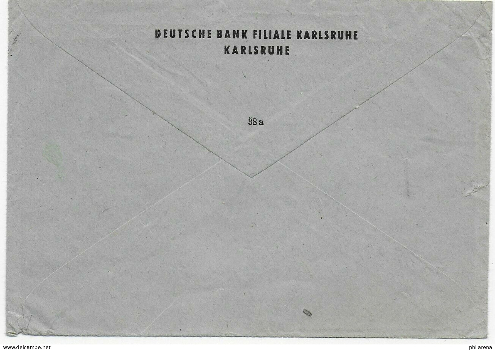 Deutsche Bank Karlsruhe 1945: Weiterverlauf Durch Kriegsverhältnisse Verhindert - Covers & Documents