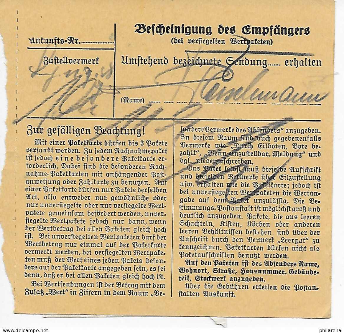Paketkarte Von München Nach Haar, 1948, MeF MiNr. 937 - Covers & Documents