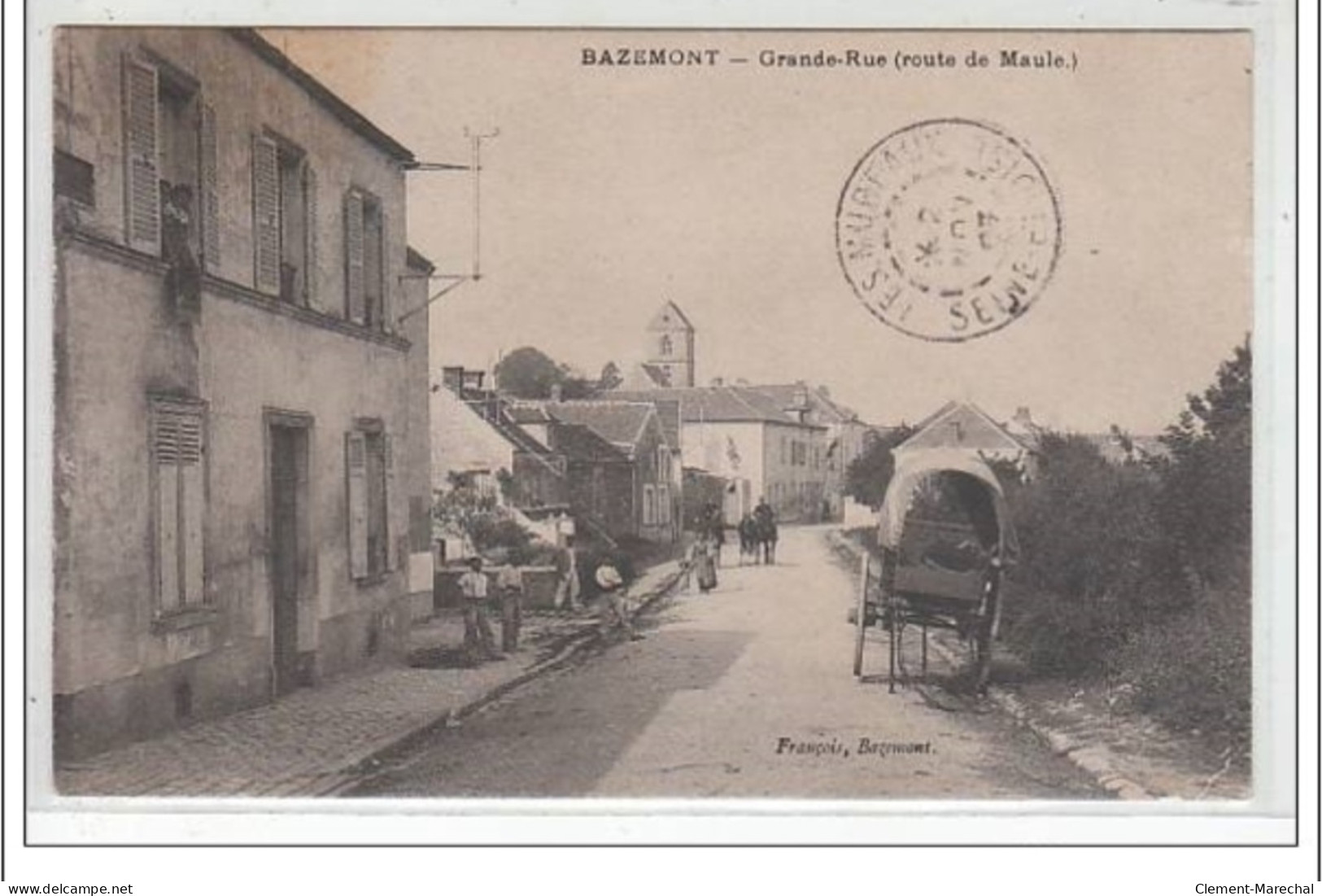 BAZEMONT : Grande Rue (route De Maule) - Très Bon état - Autres & Non Classés