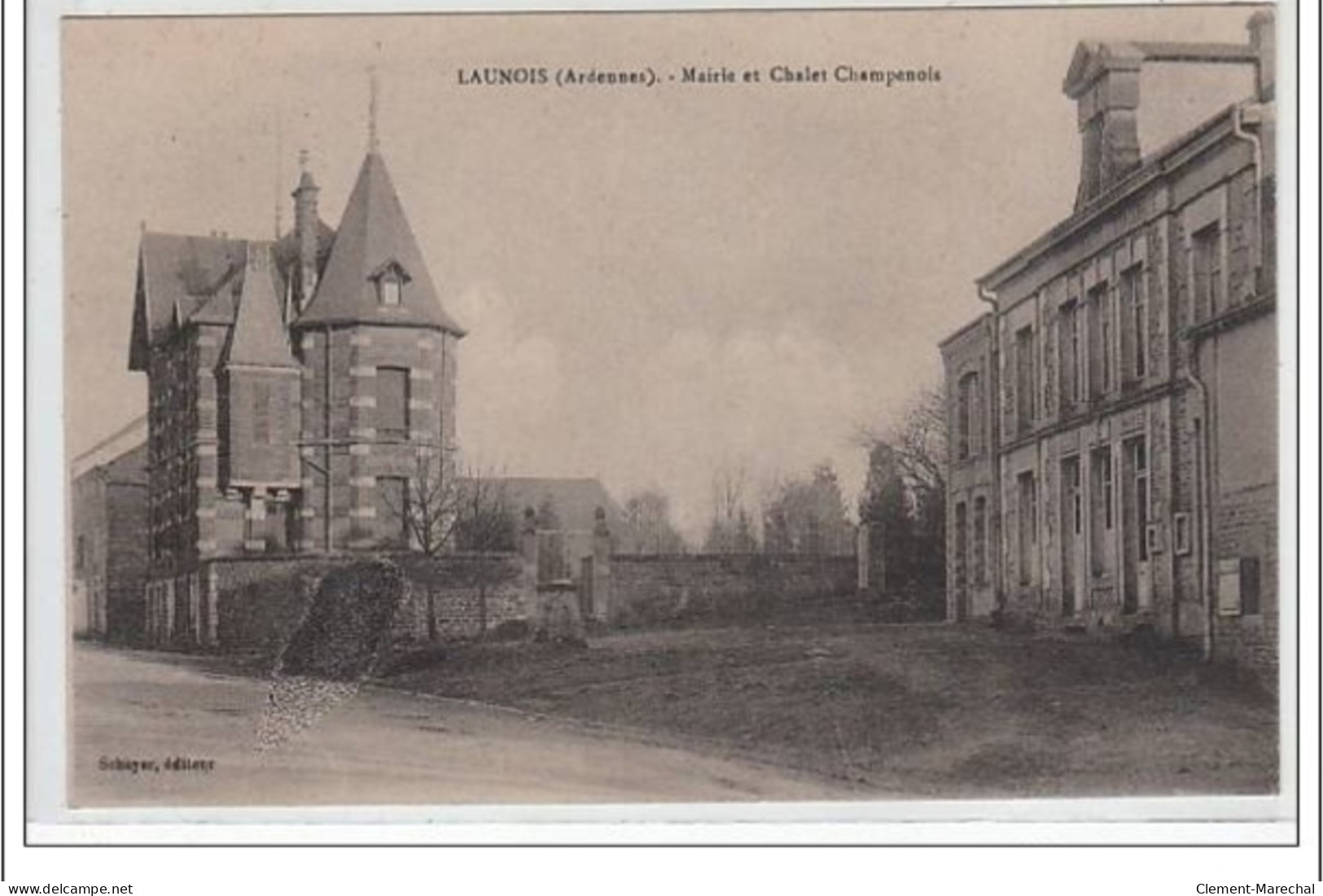 LAUNOIS : Mairie Et Chalet Champenois - Très Bon état - Otros & Sin Clasificación