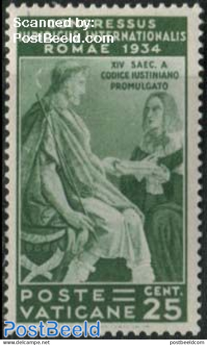 Vatican 1935 25c, Stamp Out Of Set, Mint NH - Ongebruikt