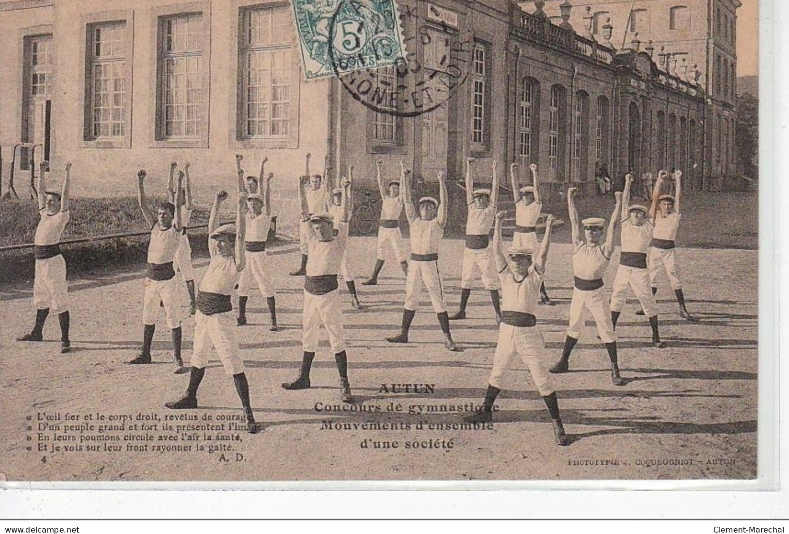 AUTUN - Concours De Gymnastique - Mouvements D'ensemble D'une Société - Très Bon état - Autun