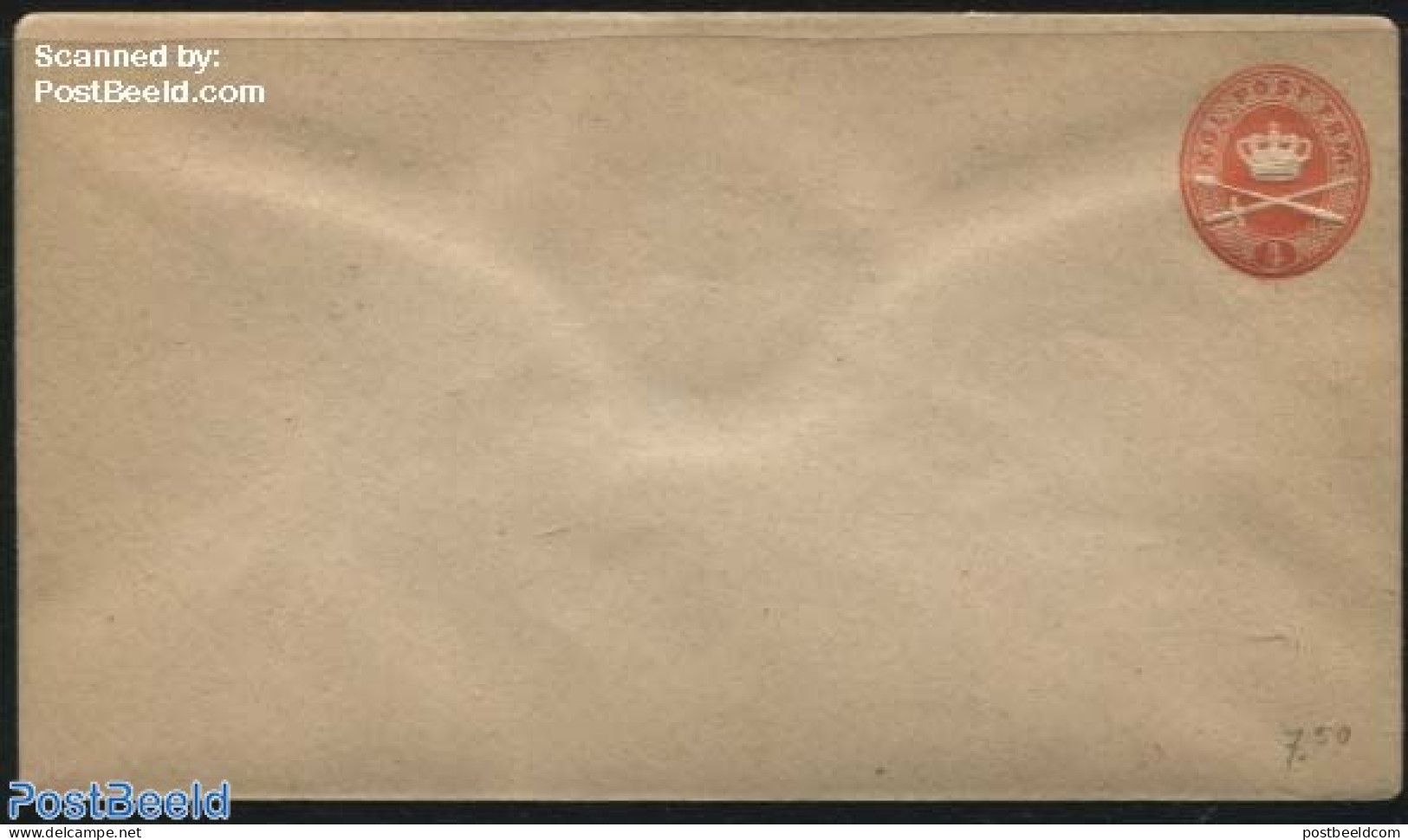 Denmark 1865 Envelope 4 Orange, Type III ND, Unused Postal Stationary - Lettres & Documents