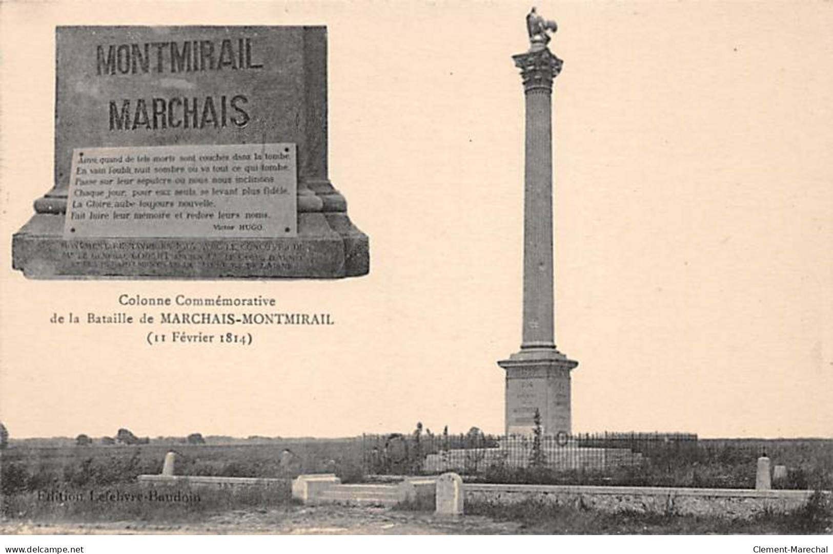 Colonne Commémorative De La Bataille De MARCHAIS MONTMIRAIL - Très Bon état - Montmirail