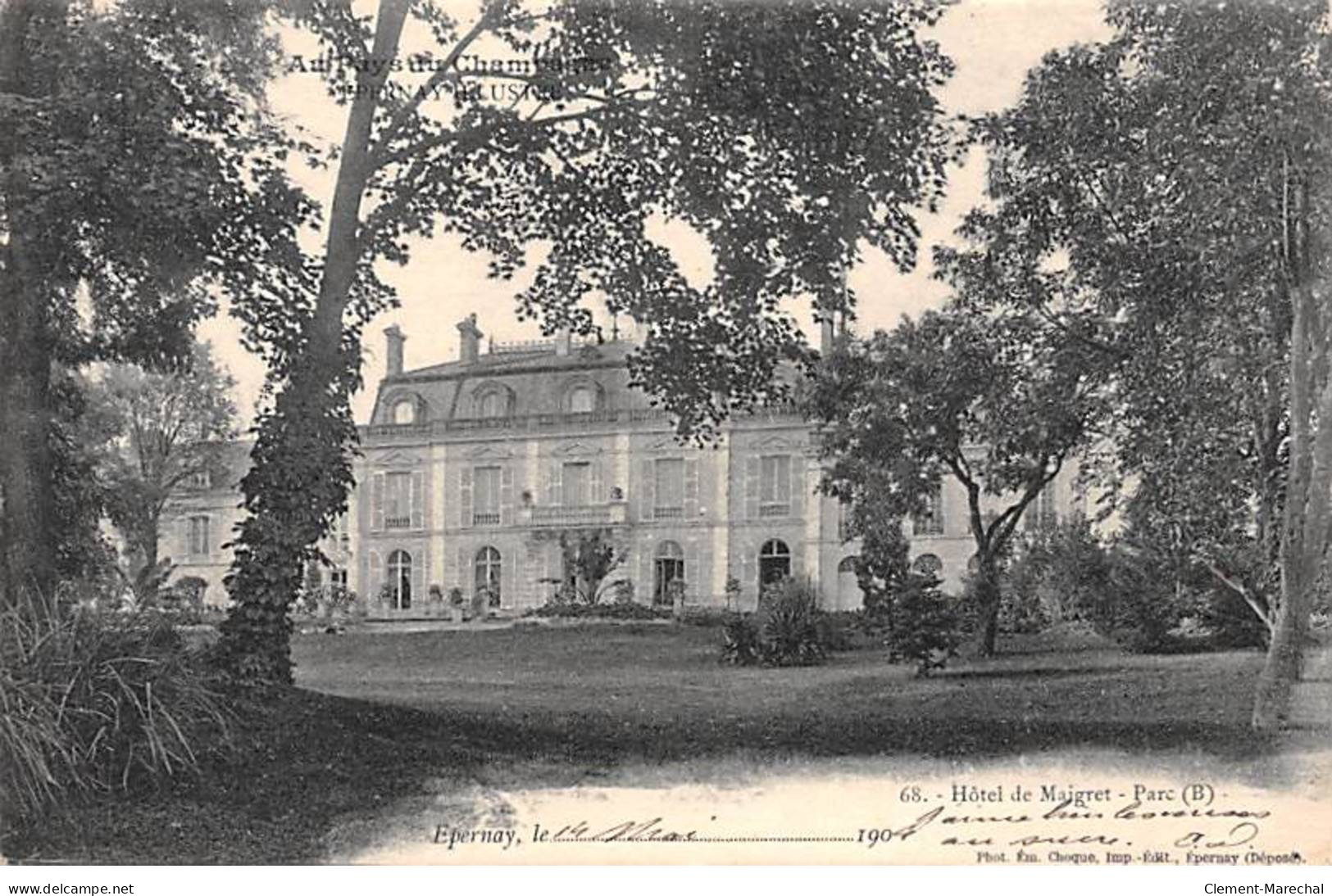 EPERNAY Illustré - Hôtel De Maigret - Parc - Très Bon état - Epernay