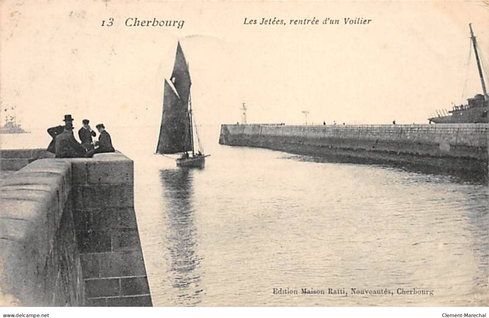 CHERBOURG - Les Jetées, Rentrée D'un Voilier - Très Bon état - Cherbourg