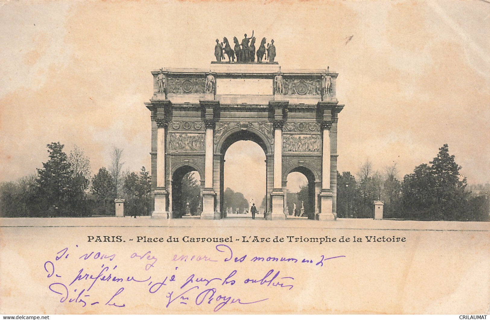 75-PARIS-ARC DE TRIOMPHE DE LA VICTOIRE-N°T5322-B/0105 - Arc De Triomphe