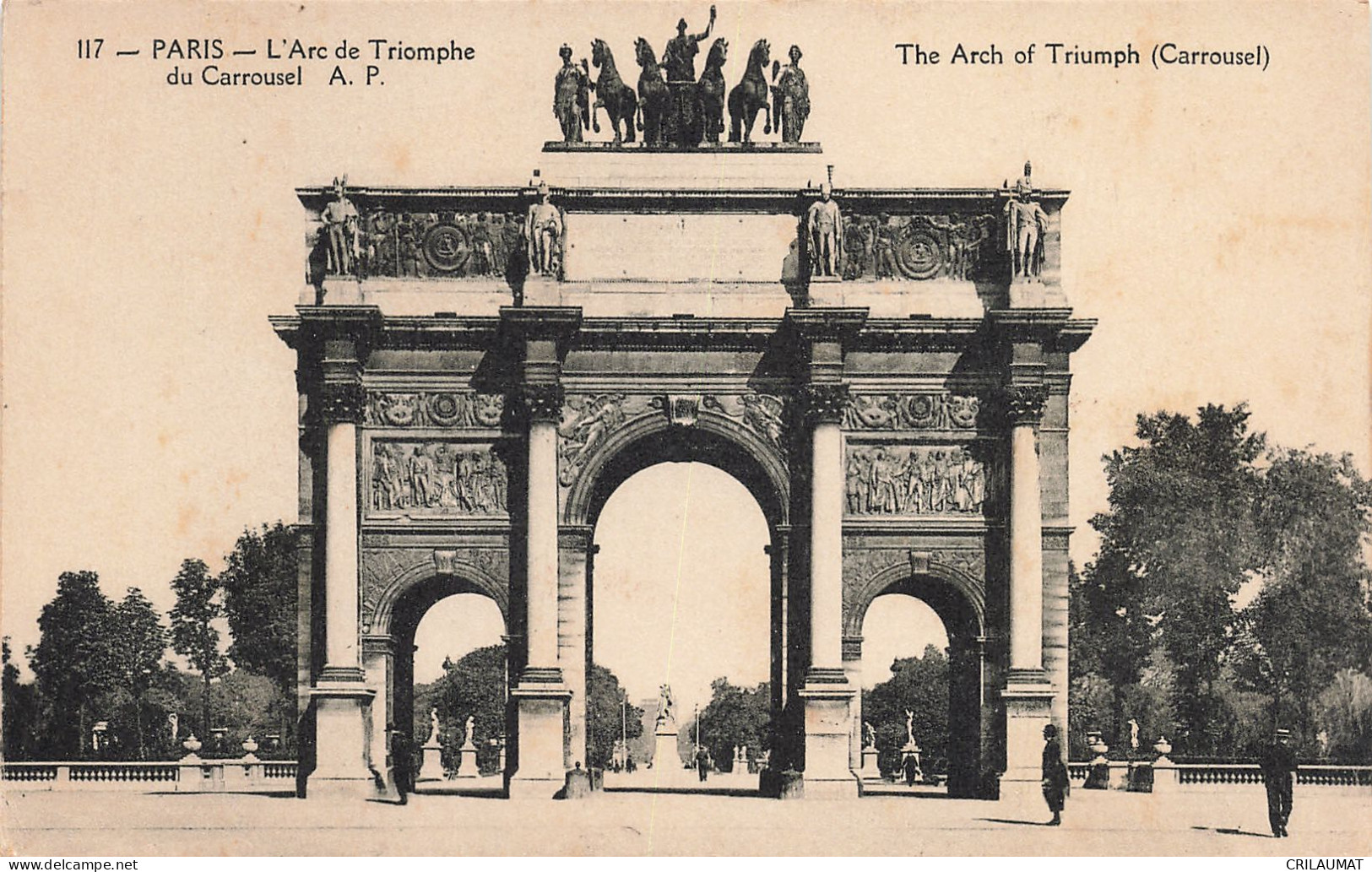 75-PARIS-ARC DE TRIOMPHE DU CARROUSEL-N°T5322-D/0187 - Arc De Triomphe