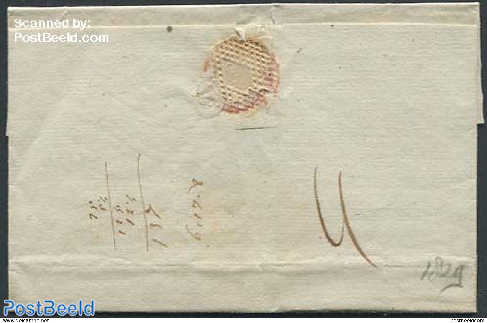 Netherlands 1829 Folding Cover From Arnhem To Amsterdam, Postal History - ...-1852 Prephilately