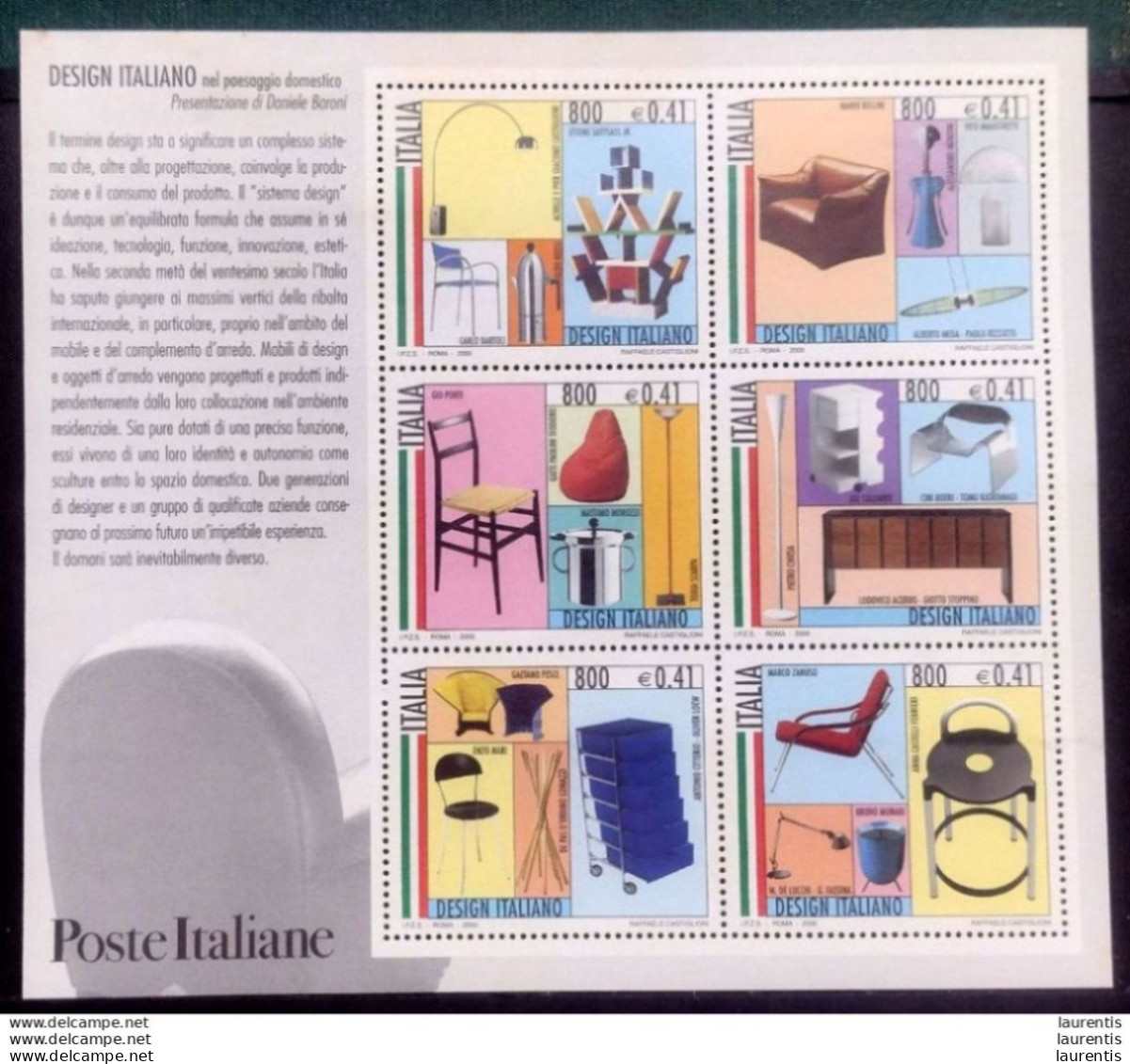 D2581. Furniture - Italie 2000 MNH - 2,50 - Non Classés