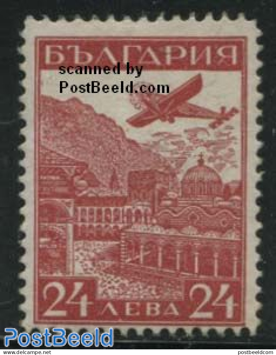 Bulgaria 1932 24l,  Stamp Out Of Set, Mint NH, Aircraft & Aviation - Ungebraucht