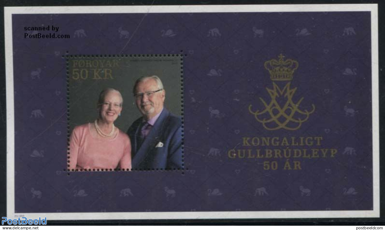 Faroe Islands 2017 Royal Golden Wedding S/s, Joint Issue Denmark, Greenland, Mint NH, History - Kings & Queens (Royalty) - Familles Royales