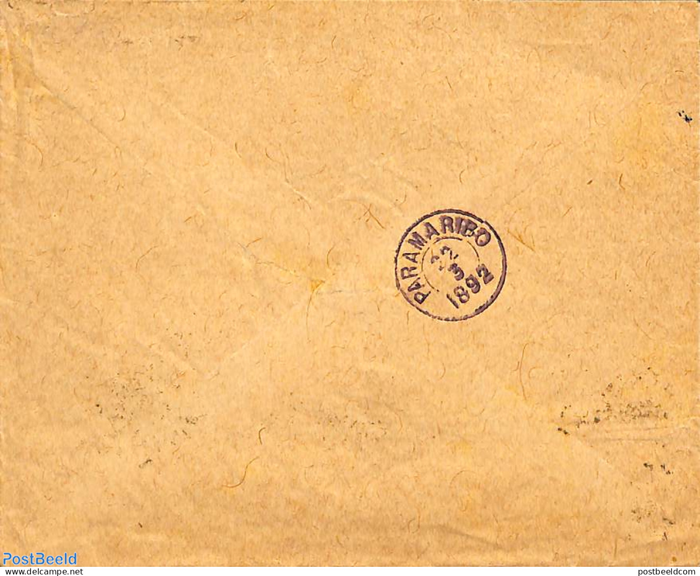Netherlands 1893 Cover From Amsterdam To Paramaribo, See Its Postmark On The Behind. Seamail, See Postmark. 2 X Prince.. - Cartas & Documentos