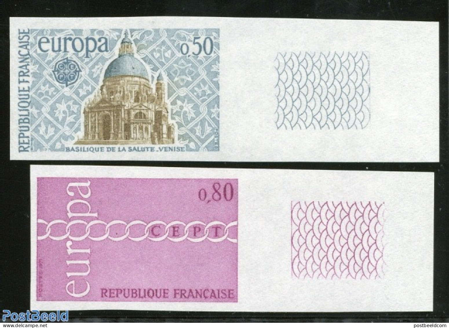 France 1971 Europa 2v, Imperforated, Mint NH, History - Europa (cept) - Neufs