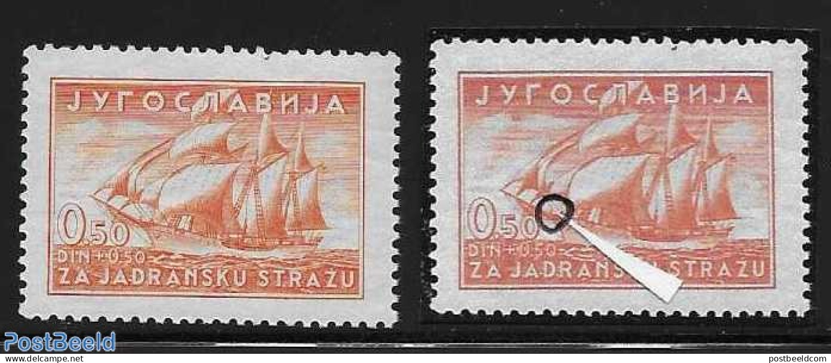 Yugoslavia 1939 Ships, Mint NH, Transport - Ships And Boats - Nuevos