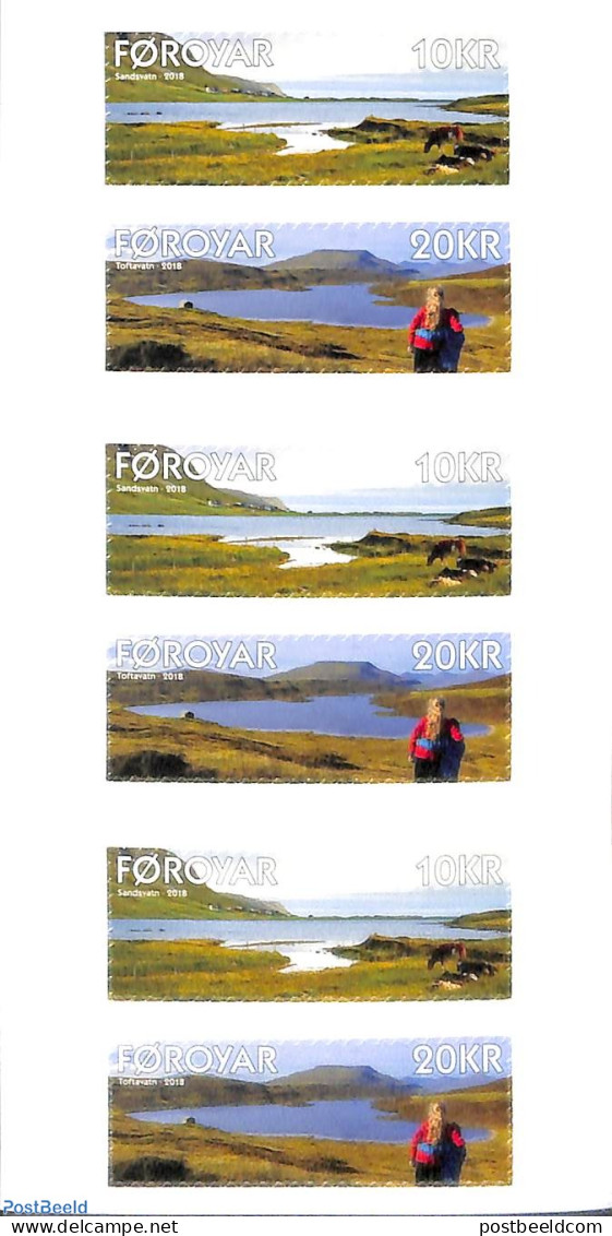 Faroe Islands 2018 Lakes Booklet S-a, Mint NH, Stamp Booklets - Non Classés