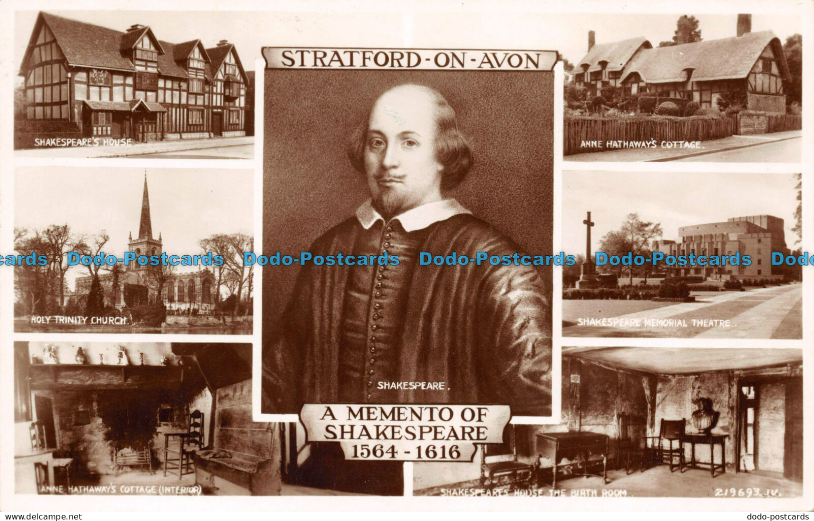 R114369 Stratford On Avon. A Memento Of Shakespeare. Multi View. Valentine. RP - Welt