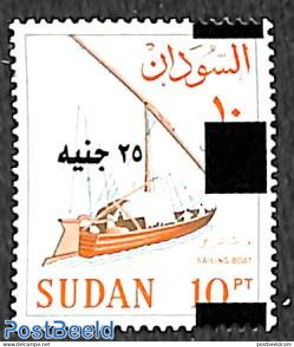 Sudan 2018 Overprint, Boat 1v, Mint NH, Transport - Ships And Boats - Boten