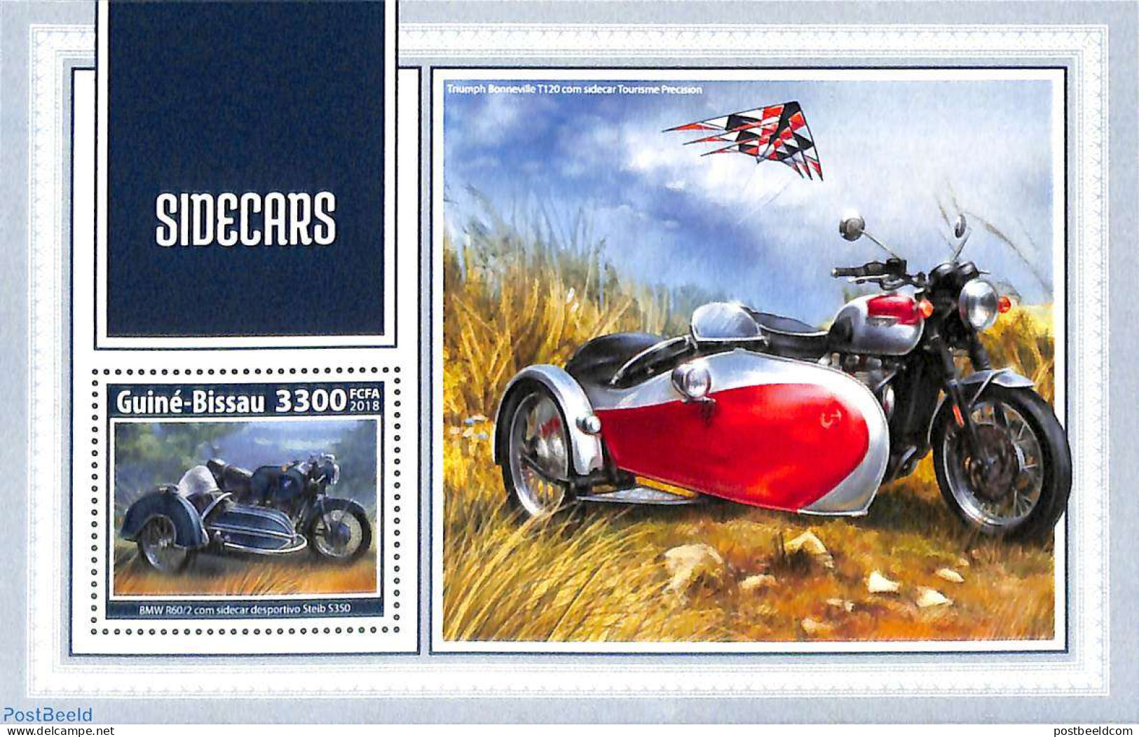 Guinea Bissau 2018 Sidecars S/s, Mint NH, Transport - Motorcycles - Moto