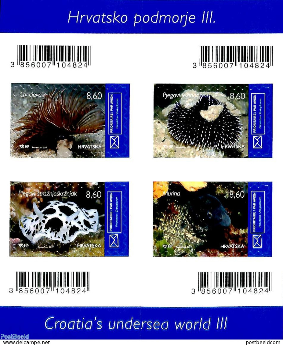 Croatia 2019 Undersea World 4v S-a, Mint NH, Nature - Fish - Shells & Crustaceans - Fishes