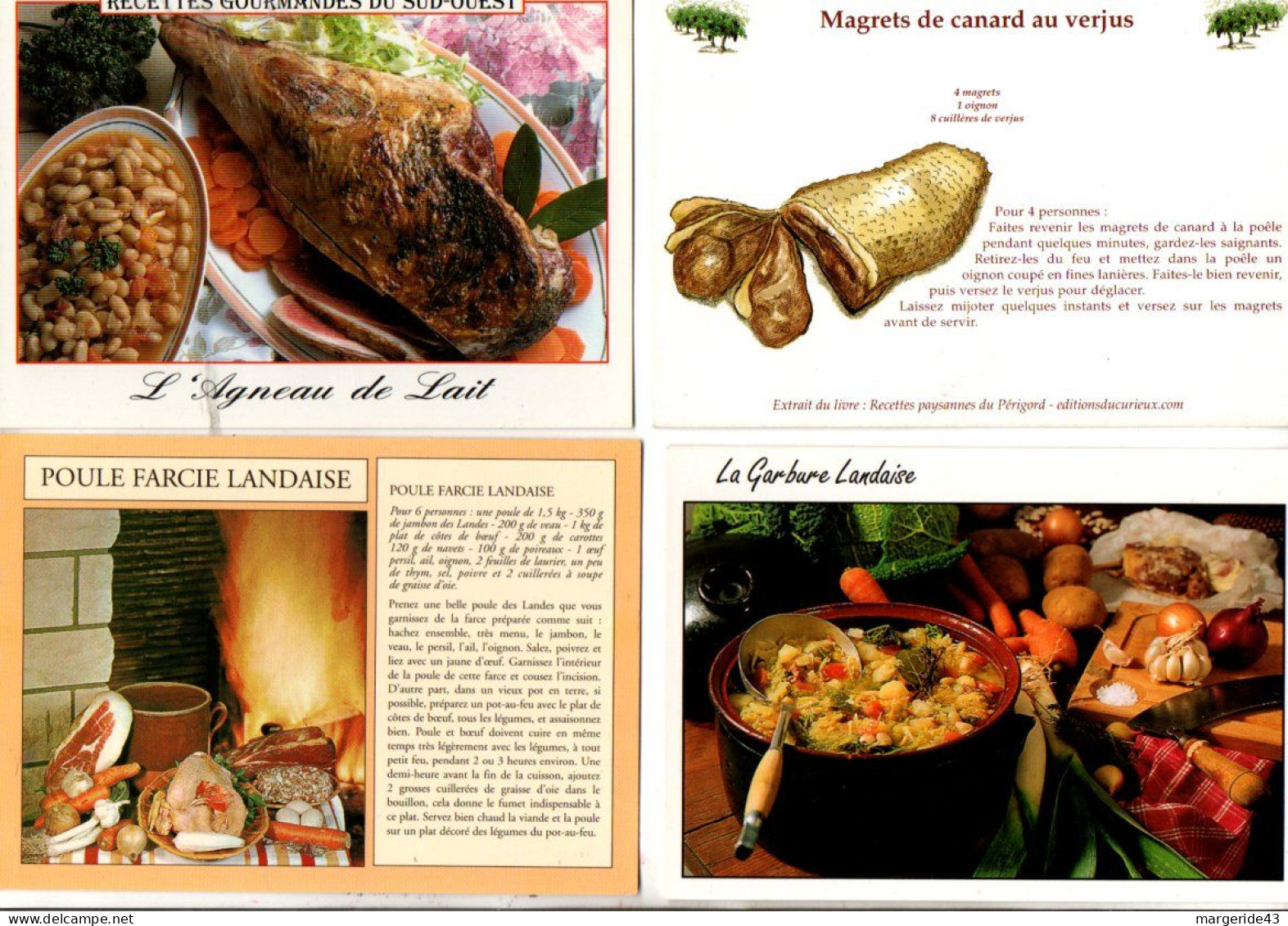 LOT DE 48 RECETTES DE CUISINE NEUVES