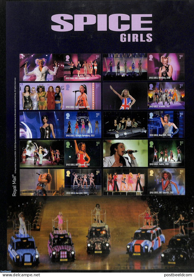 Great Britain 2024 Spice Girls 10v S-a In Collectors Sheet, Mint NH, Performance Art - Music - Popular Music - Unused Stamps
