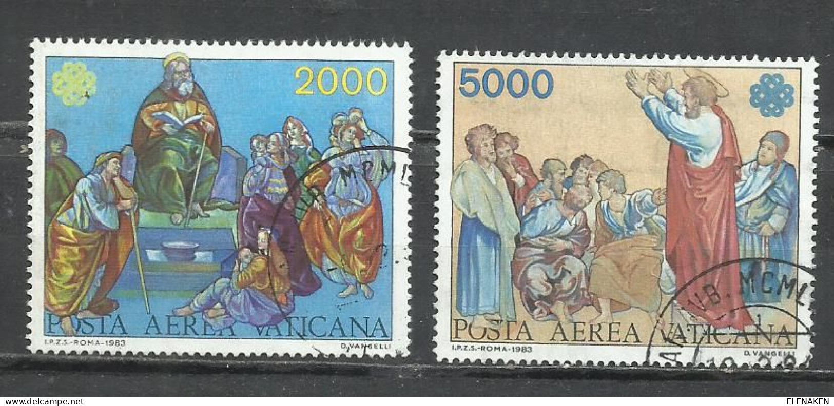 125A- SERIE COMPLETA AÉREA VATICANO ESTADO IGLESIA 1983 Nº 73/74 - Poste Aérienne