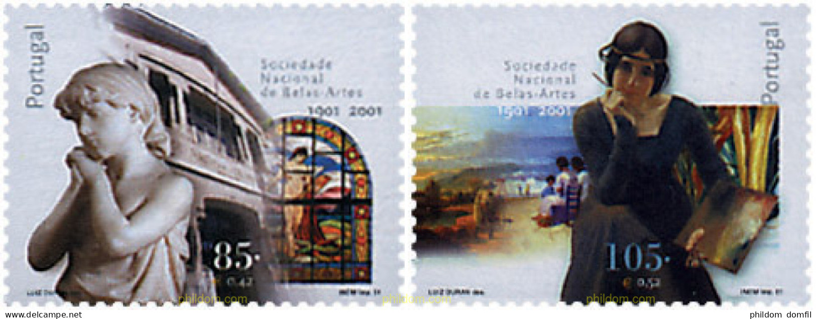 69531 MNH PORTUGAL 2001 CENTENARIO DE LA SOCIEDAD NACIONAL DE BELLAS ARTES - Autres & Non Classés